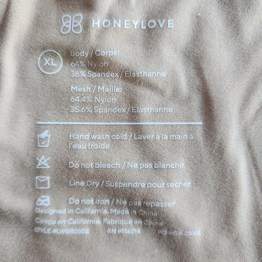 Honeylove CrossOver Bra‎ Sand / Beige Size XL Wireless